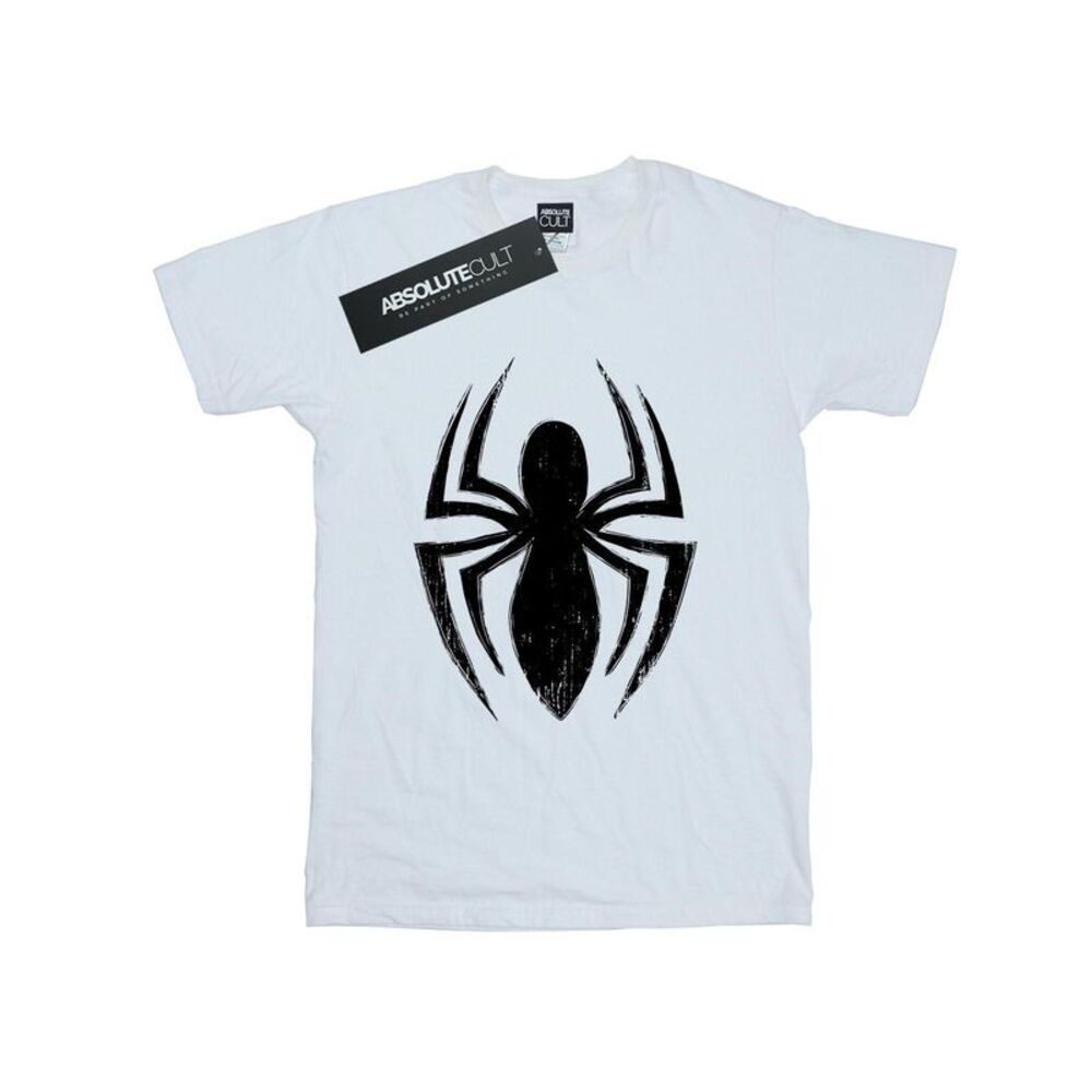 Spider-Man Mens Ultimate Logo T-Shirt / White